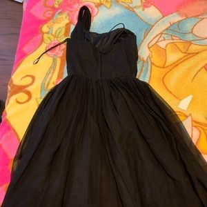 Black vintage mini dress union made